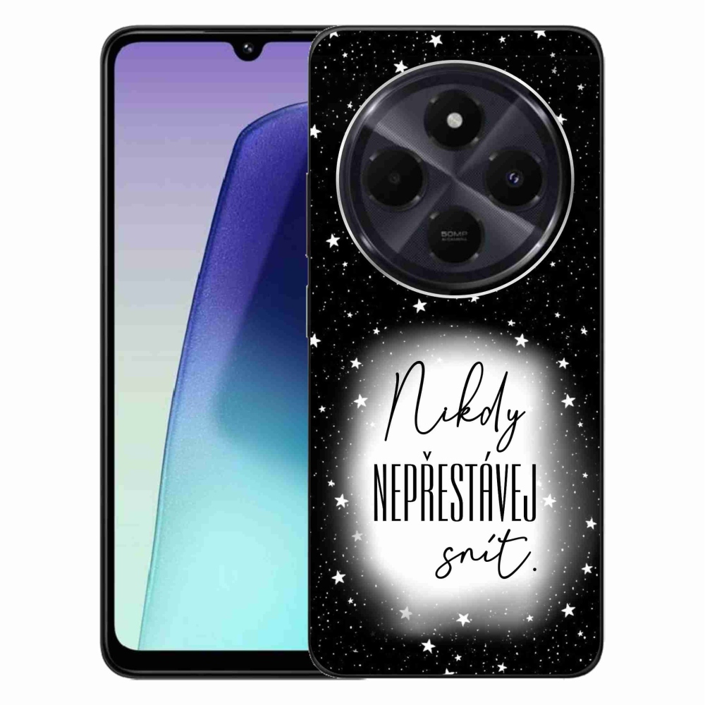 Gél borítás mmCase a Xiaomi Redmi 14C/Poco C75-hez - idézet 1 fehér és fekete háttérrel