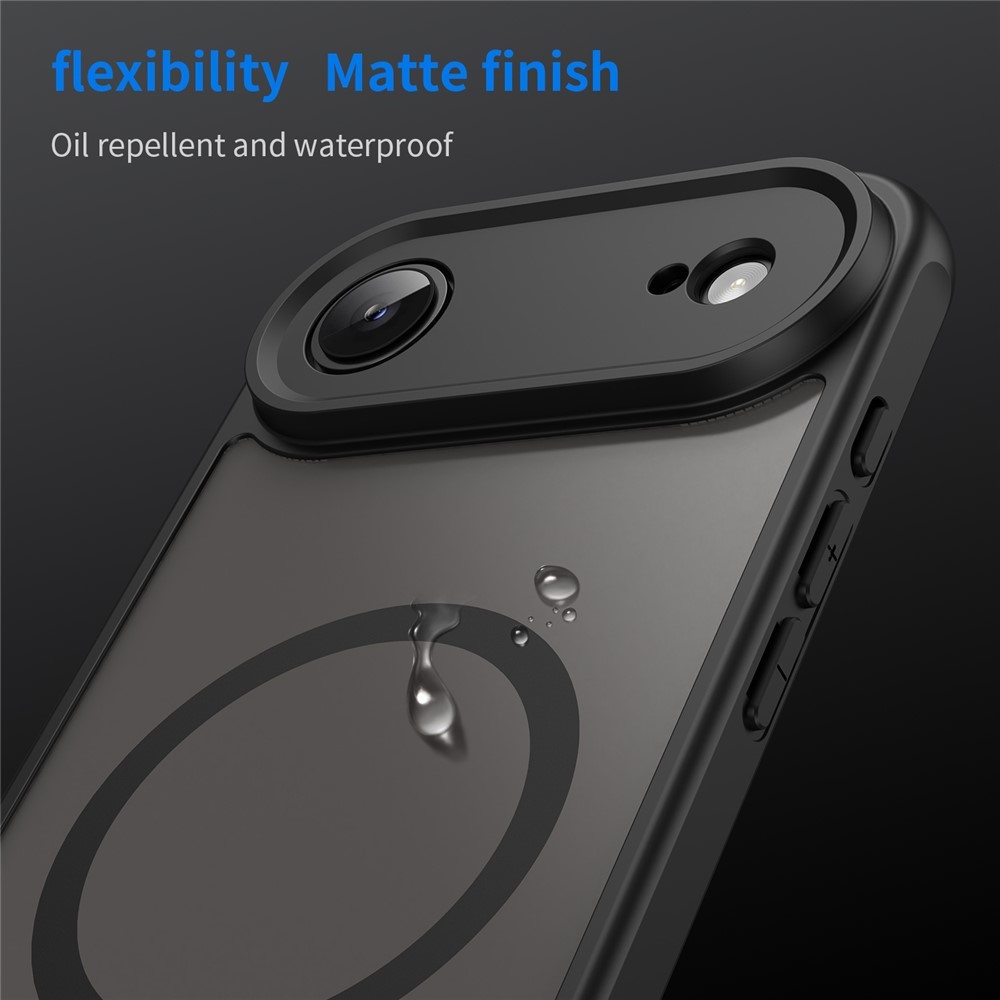 Matte zselés tok MagSafe-rel iPhone 17 Air készülékhez - fekete