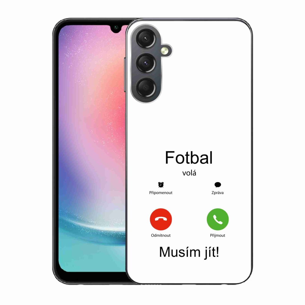 Gél borító mmCase Samsung Galaxy A24 - futball hívások fehér háttérrel