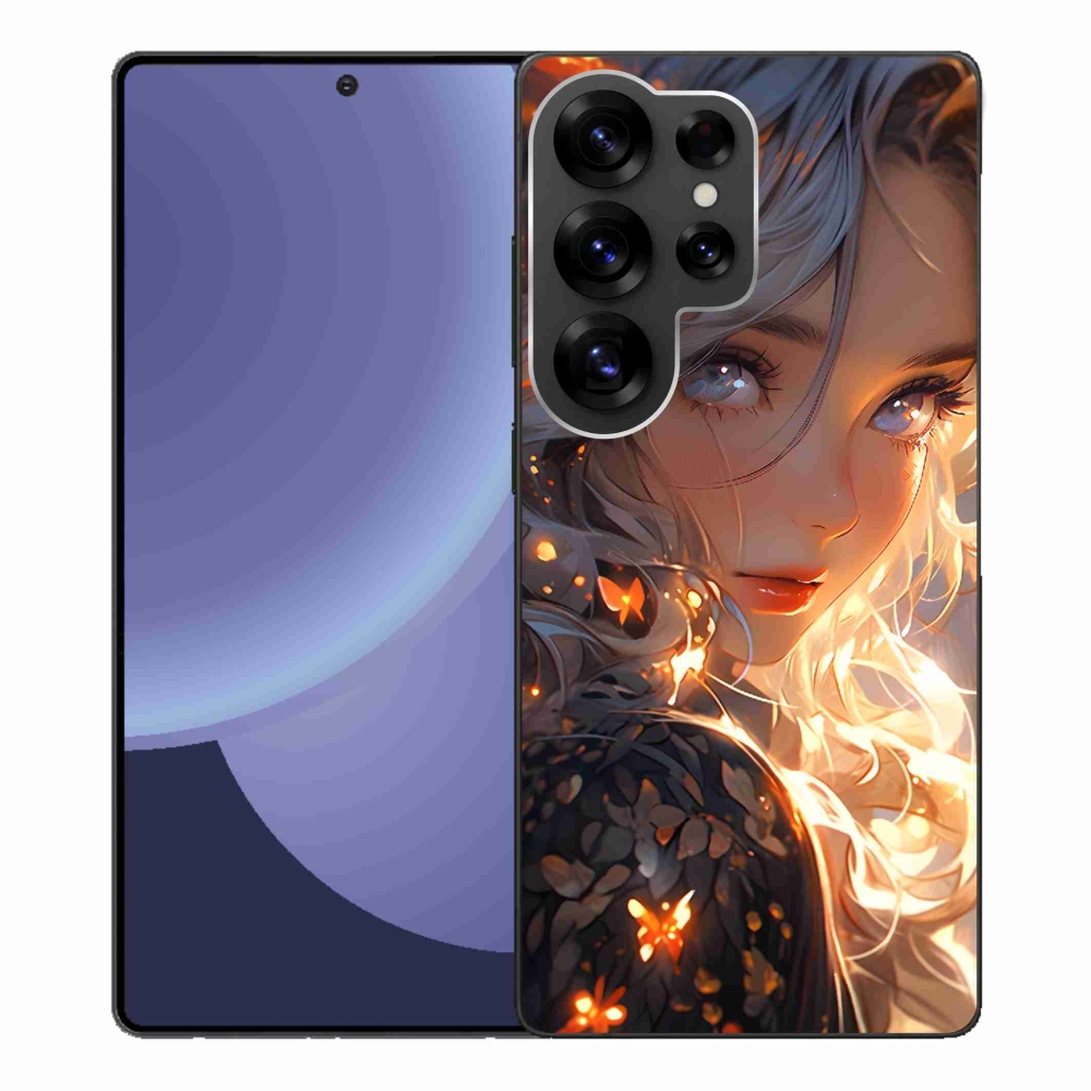 Gél borítás mmCase Samsung Galaxy S25 Ultra - lány és pillangók