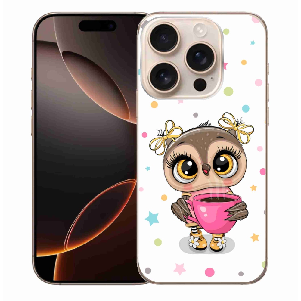 Gél borítás mmCase iPhone 16 Pro Max készülékhez - rajzfilm bagoly