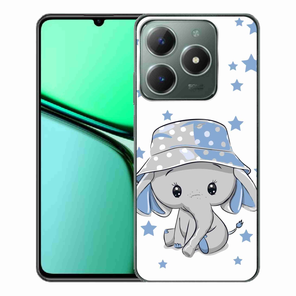 Zselés borító mmCase a Realme C61 készülékhez - kék elefánt