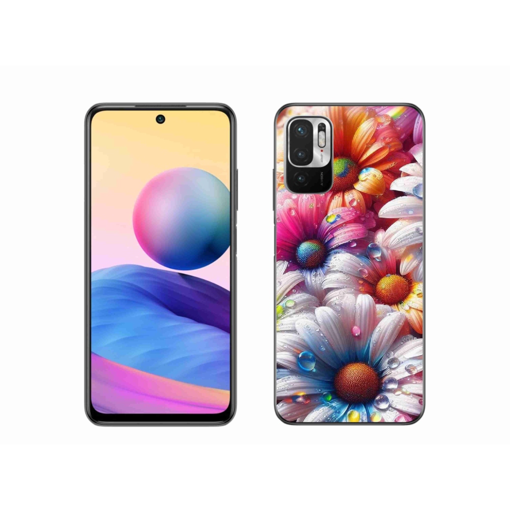 Gél borítás mmCase a Xiaomi Redmi Note 10 5G-hez - színes százszorszépek