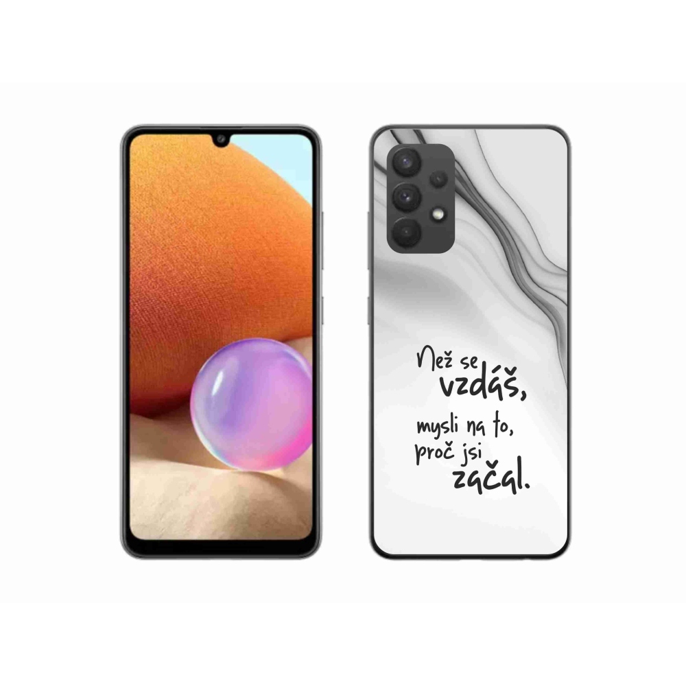 Gél borító mmCase Samsung Galaxy A32 4G - idézet 2 fehér háttérrel