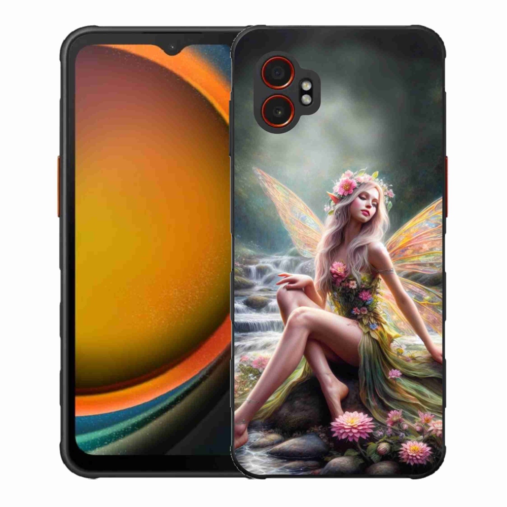 Zselés borítás mmCase Samsung Galaxy Xcover 7 Pro - pillangó nő 1