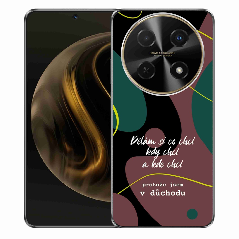 Gél borító mmCase a Huawei Nova 12i készülékhez - vicces szöveg 10 fekete háttér