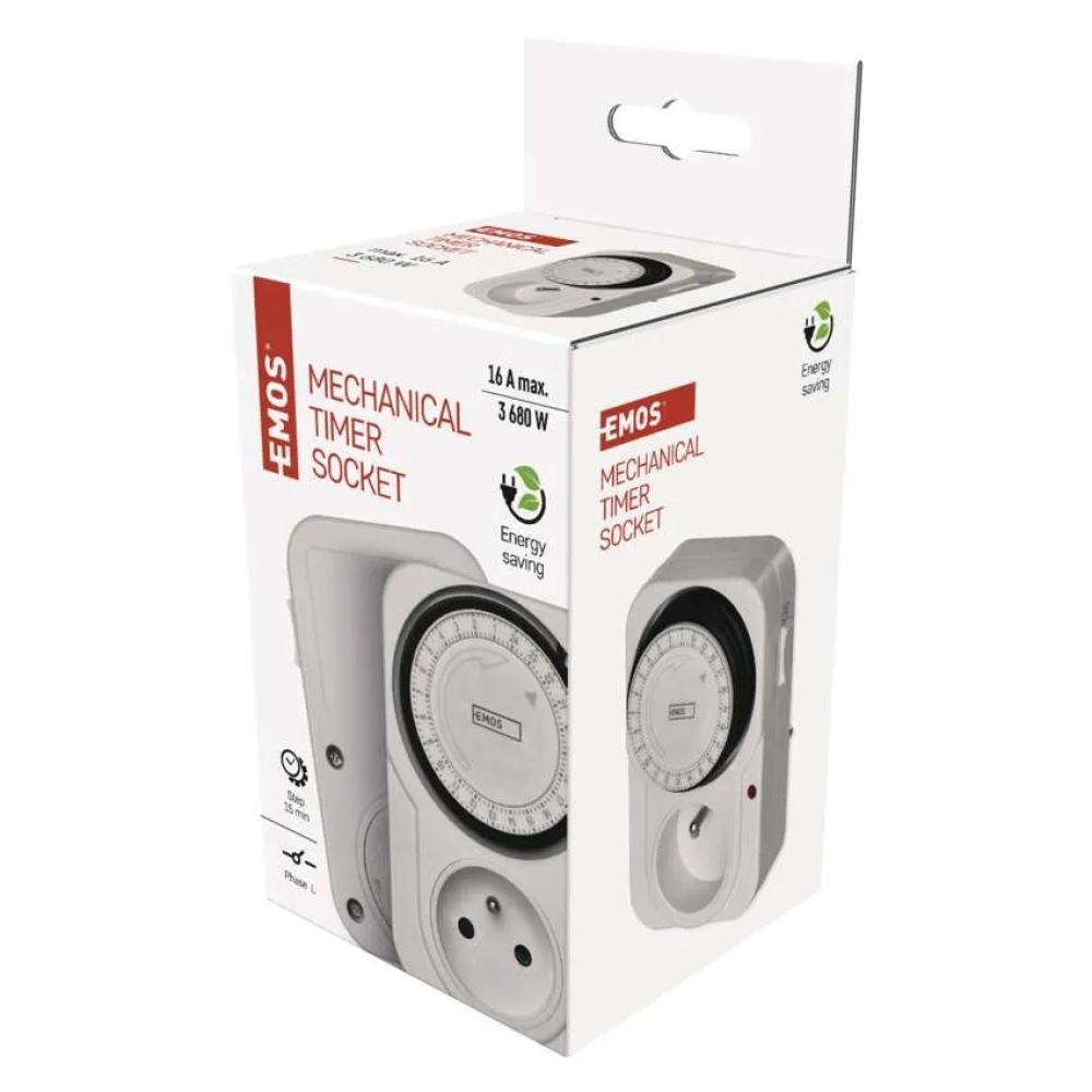 Időzítő - mechanikus kapcsolóaljzat TS-MD3