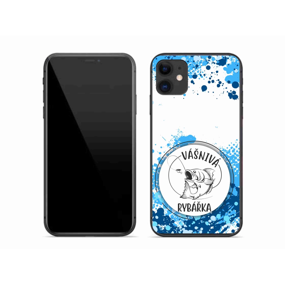 Gél borítás mmCase iPhone 11 készülékhez - szenvedélyes halász fehér háttérrel