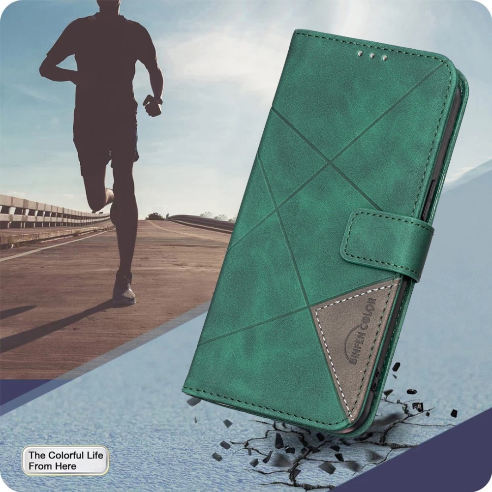 COLOR BNF könyvtáska a Realme 14 5G készülékhez - zöld