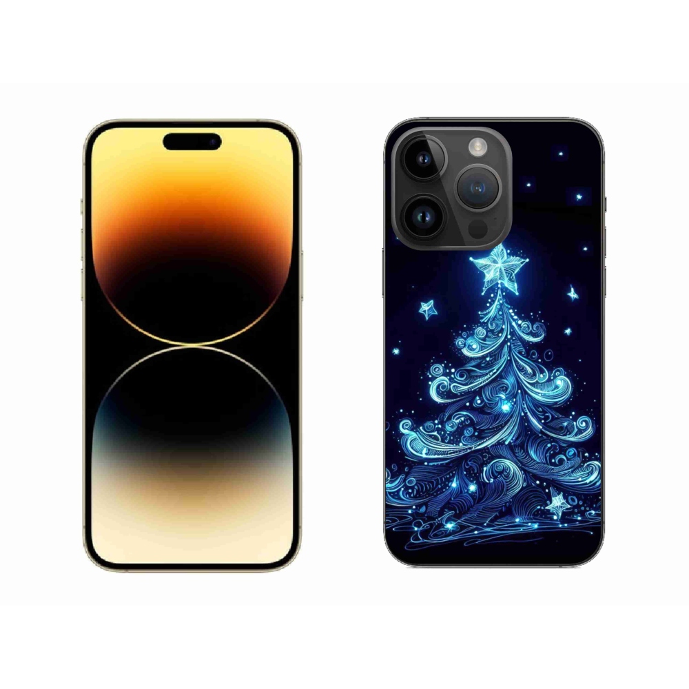 Gél borítás mmCase iPhone 14 Pro Max készülékhez - neon karácsonyfa 4