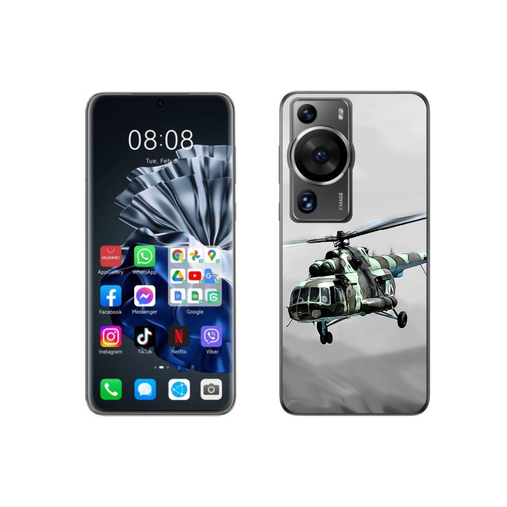 Gél borítás mmCase a Huawei P60 Pro-n - katonai helikopteren