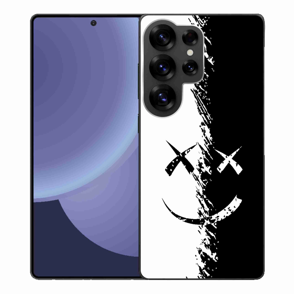 Gél borítás mmCase Samsung Galaxy S25 Ultra - fekete-fehér smiley