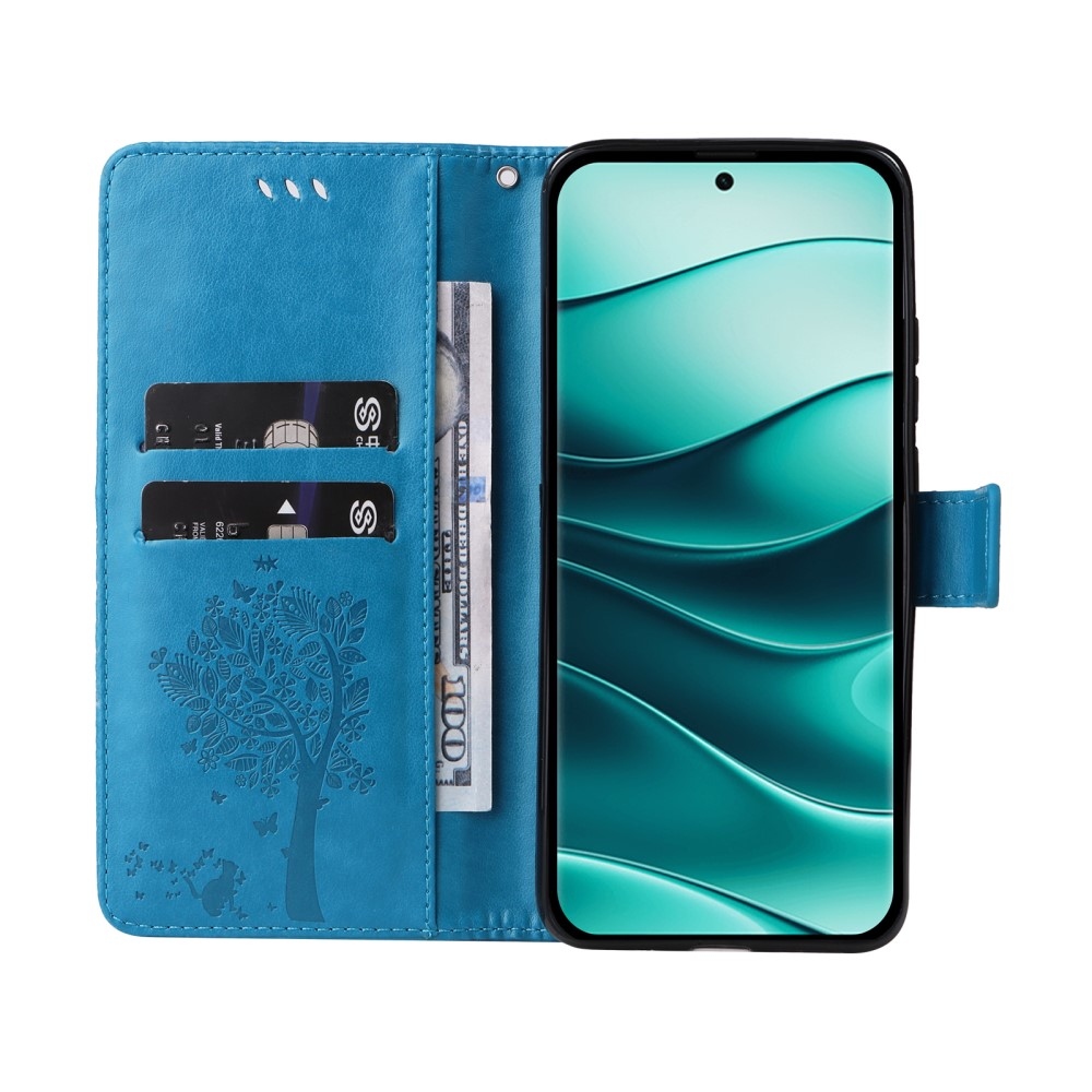 Fák könyve tok Xiaomi Redmi Note 14 Pro 5G/Poco X7 5G/Note 14 Pro+ 5G - kék