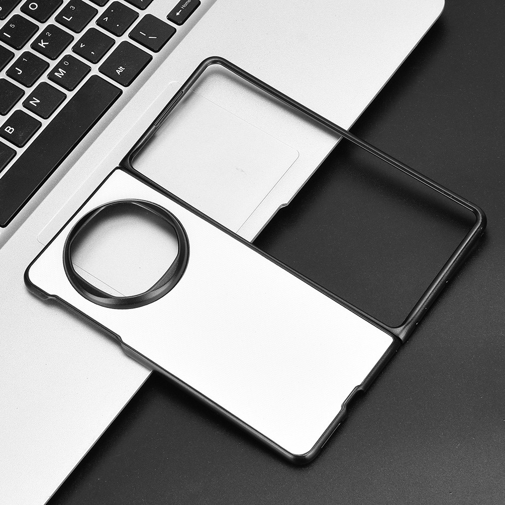 Textúrás műanyag borítás műbőrrel a Huawei Mate X6-on - fehér