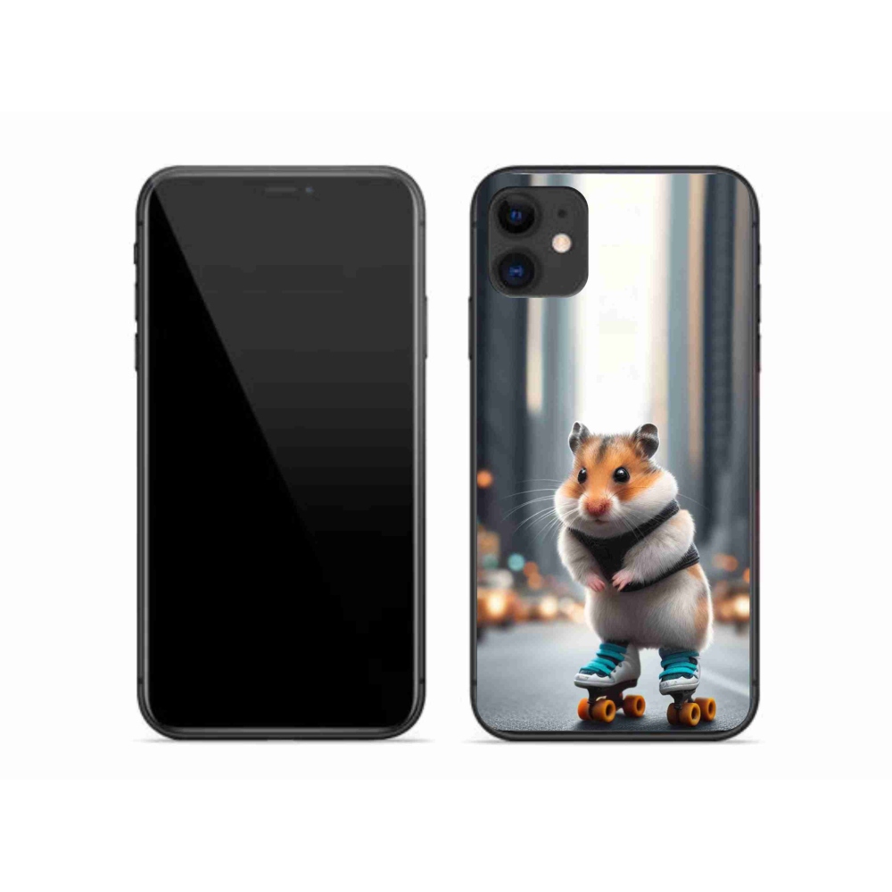 Zselés borítás mmCase iPhone 11 készülékhez - hörcsög korcsolyán