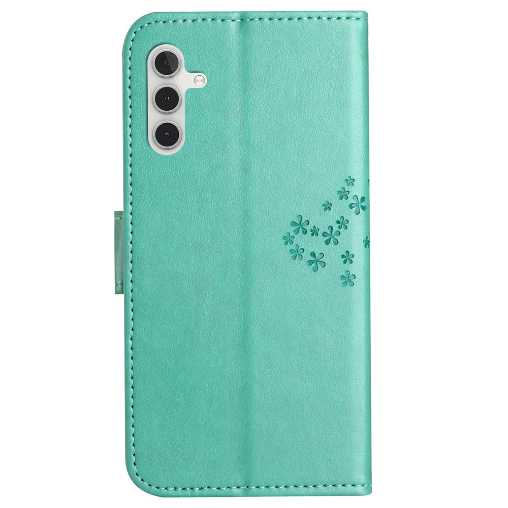 Fás könyv tok Samsung Galaxy S23 FE készülékhez - teáskék