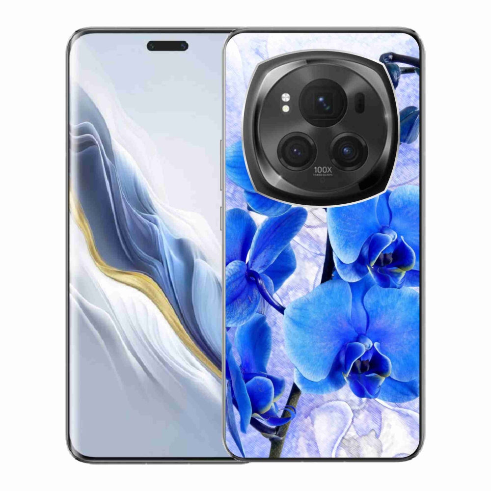 Zselés borítás mmCase a Honor Magic 6 Pro 5G készülékhez - kék virágok