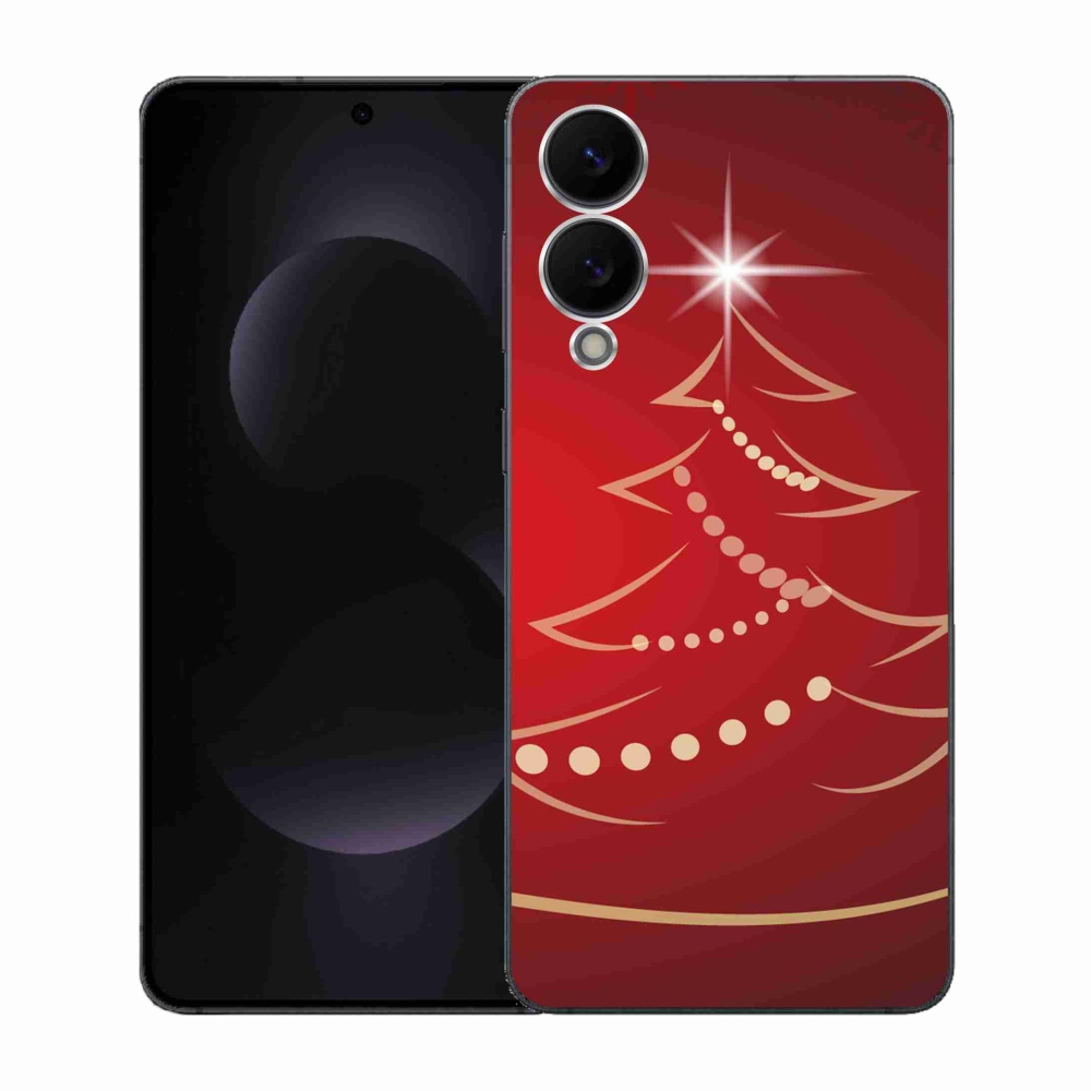 Gél borító mmCase Samsung Galaxy S25 Edge készülékhez - karácsonyfa karikatúra