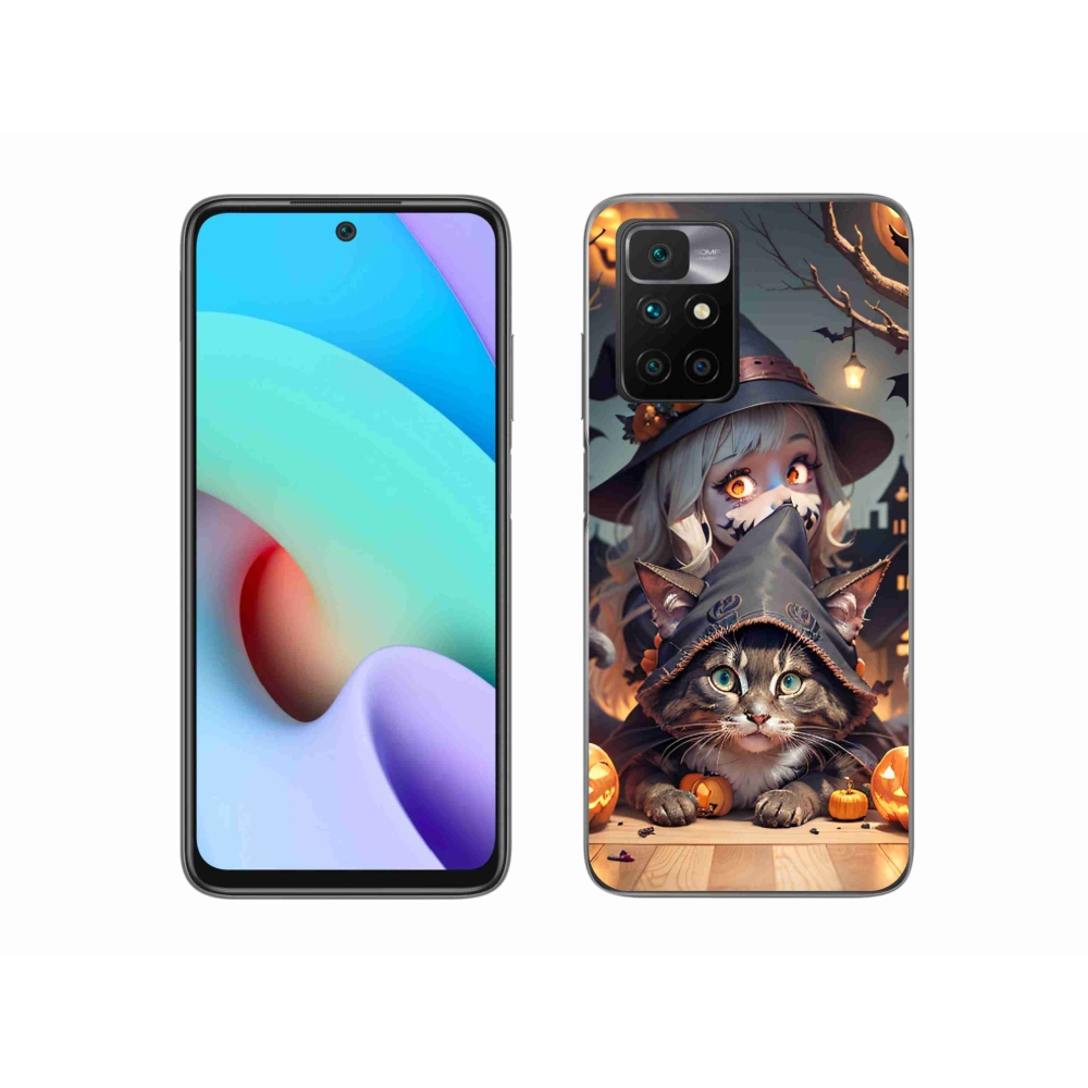 Gél borítás mmCase a Xiaomi Redmi 10/Redmi 10 (2022) - boszorkány macskával