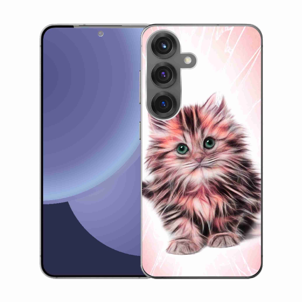 Gél borítás mmCase Samsung Galaxy S25 készülékhez - aranyos cica