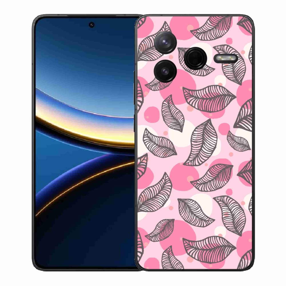 Gél borítás mmCase a Xiaomi Poco F7 Pro számára - rajzfilmes hulló levelek