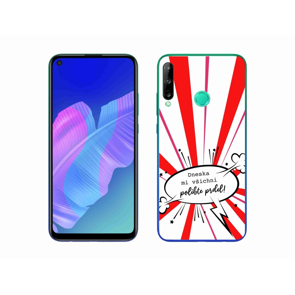 Gél borító mmCase a Huawei P40 Lite E készülékhez - vicces szöveg 15 fehér háttérrel