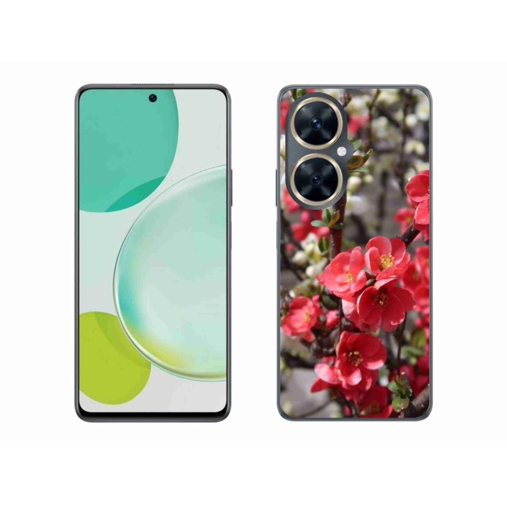 Gél borítás mmCase a Huawei Nova 11i készülékhez - piros virágok
