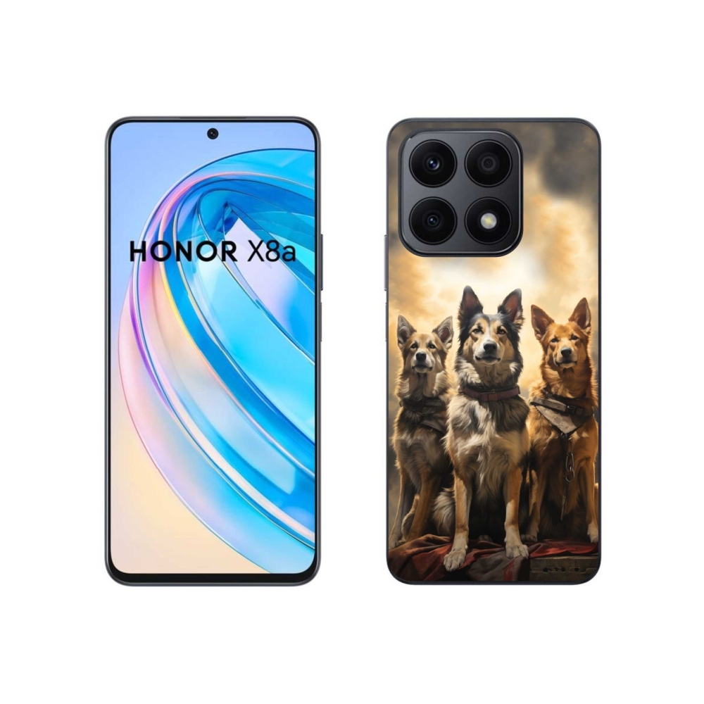 Zselés borítás mmCase a Honor X8a számára - három kutya