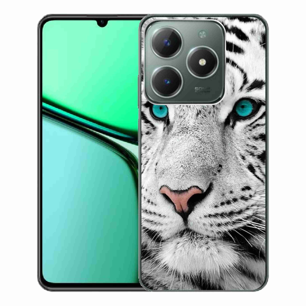Gél borítás mmCase a Realme C61 készülékhez - fehér tigris