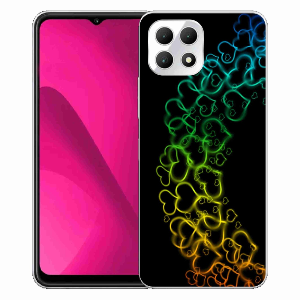 Zselés borítás mmCase a T-Mobile T Phone 2 készülékhez - színes szívek