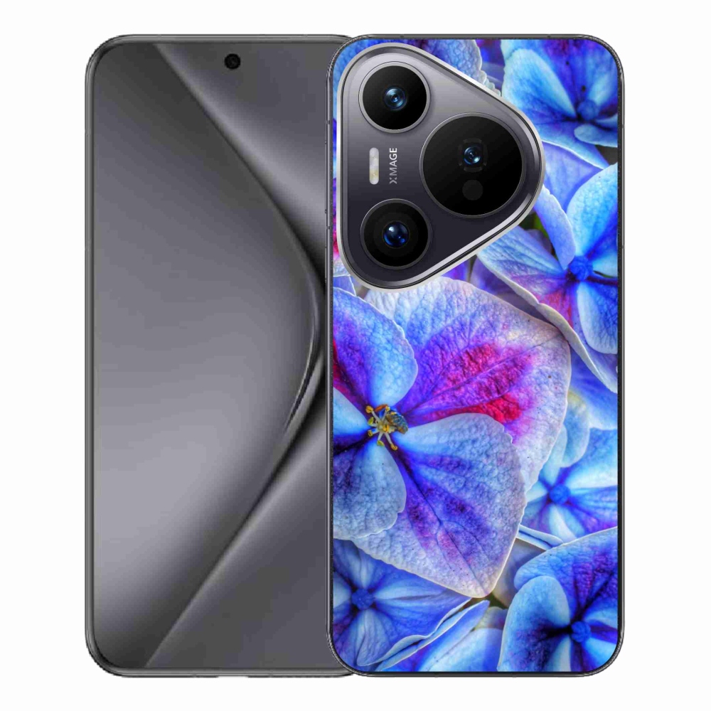Gél védőhuzat mmCase a Huawei Pura 70 Pro készülékhez - kék virágok 1