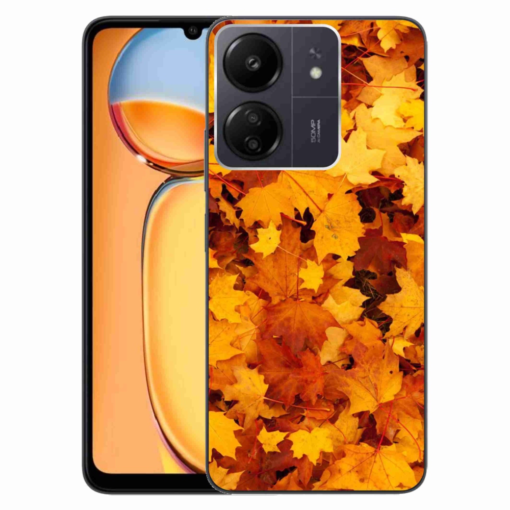 Gél borítás mmCase a Xiaomi Poco C65/Redmi 13C-hez - juharlevelek