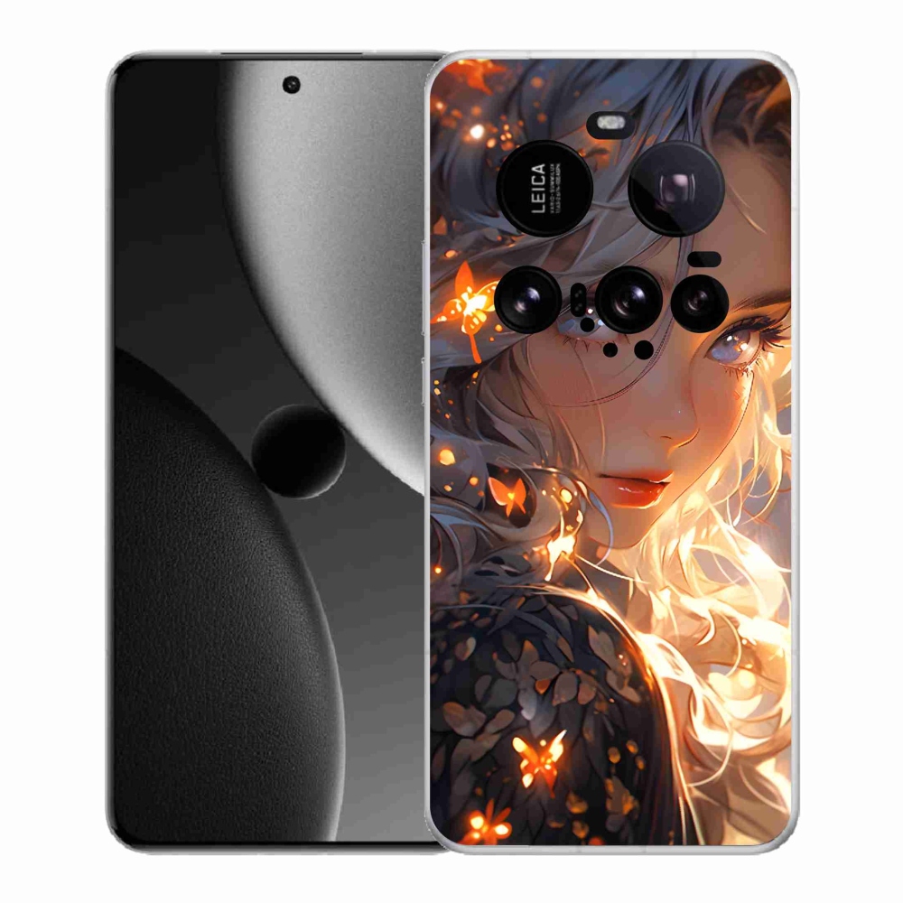 Gél borító mmCase a Xiaomi 15 Ultra számára - lány és pillangók