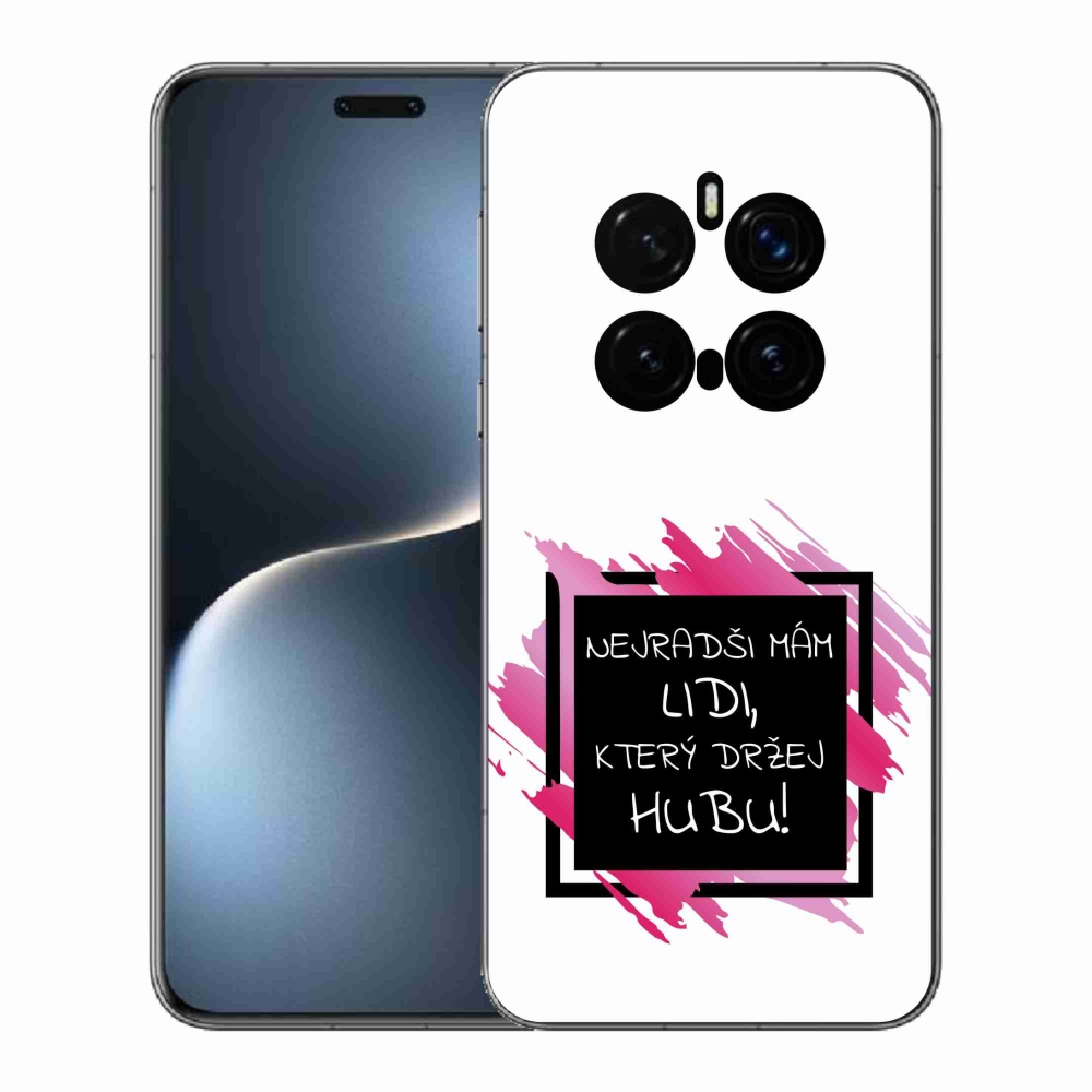 Gél borító mmCase a Honor Magic 7 Pro 5G számára - vicces szöveg 7 fekete-fehér háttérrel