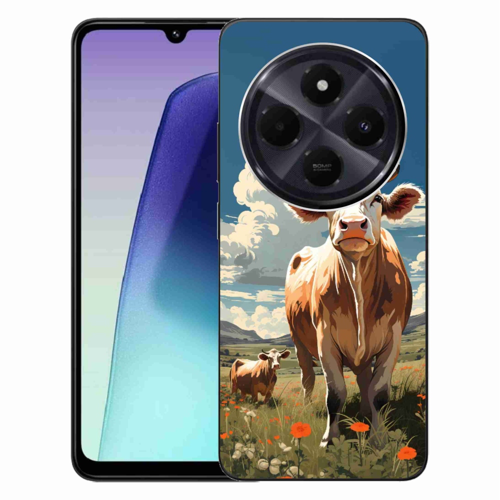 Gél borítás mmCase a Xiaomi Redmi 14C/Poco C75-hez - tehenek a réten