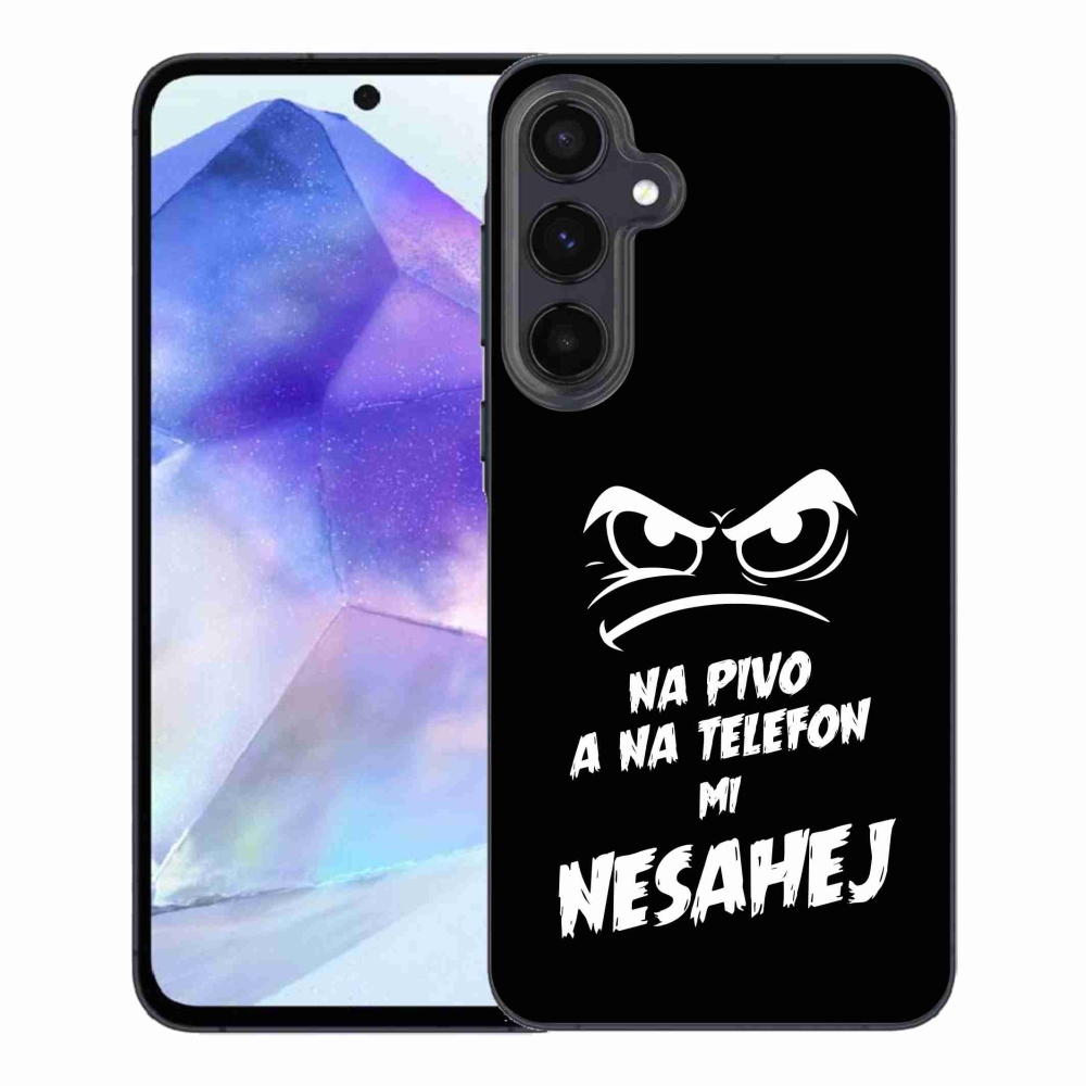 Gél borítás mmCase Samsung Galaxy A55 5G - sör motívum 2 fekete háttérrel