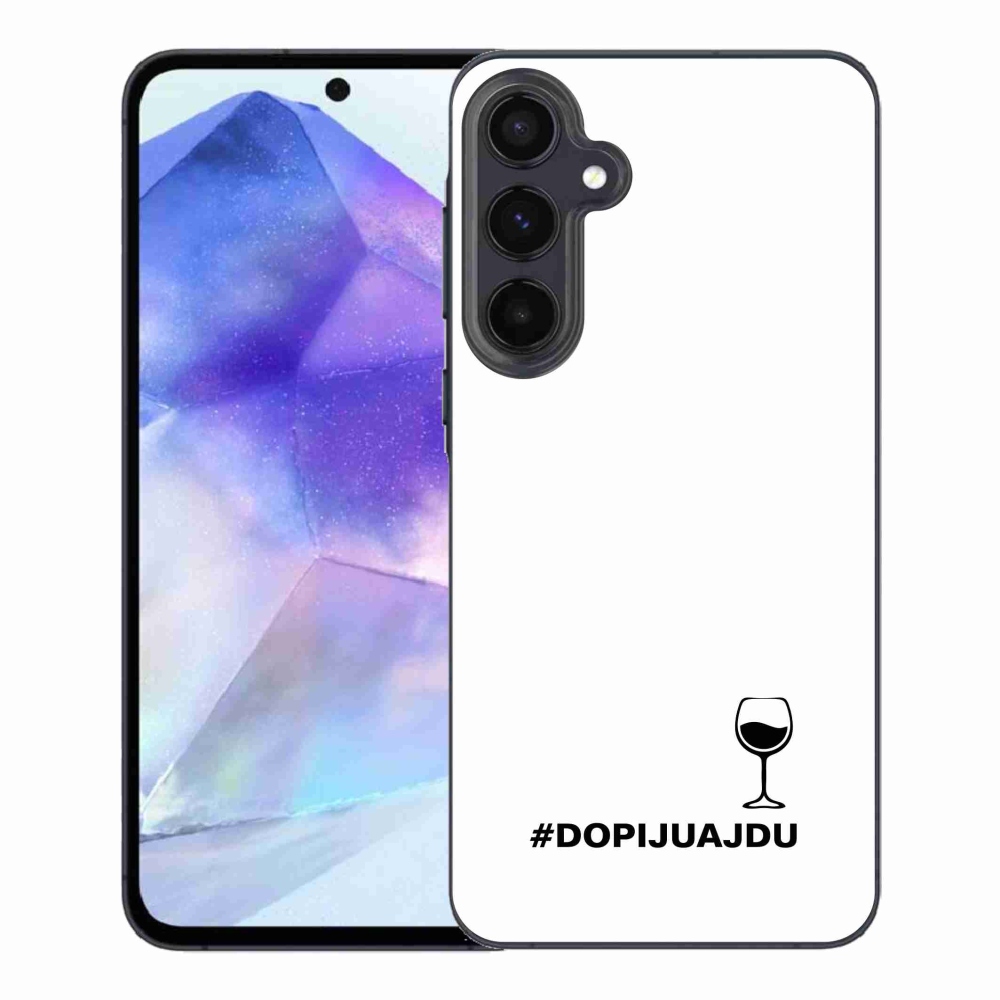 Gél borítás mmCase Samsung Galaxy A55 5G - bor motívum fehér háttérrel