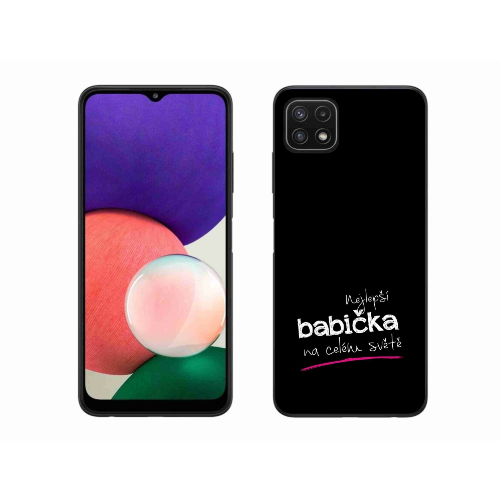 Gél borító mmCase Samsung Galaxy A22 5G - a legjobb nagymama 4 fekete háttérrel