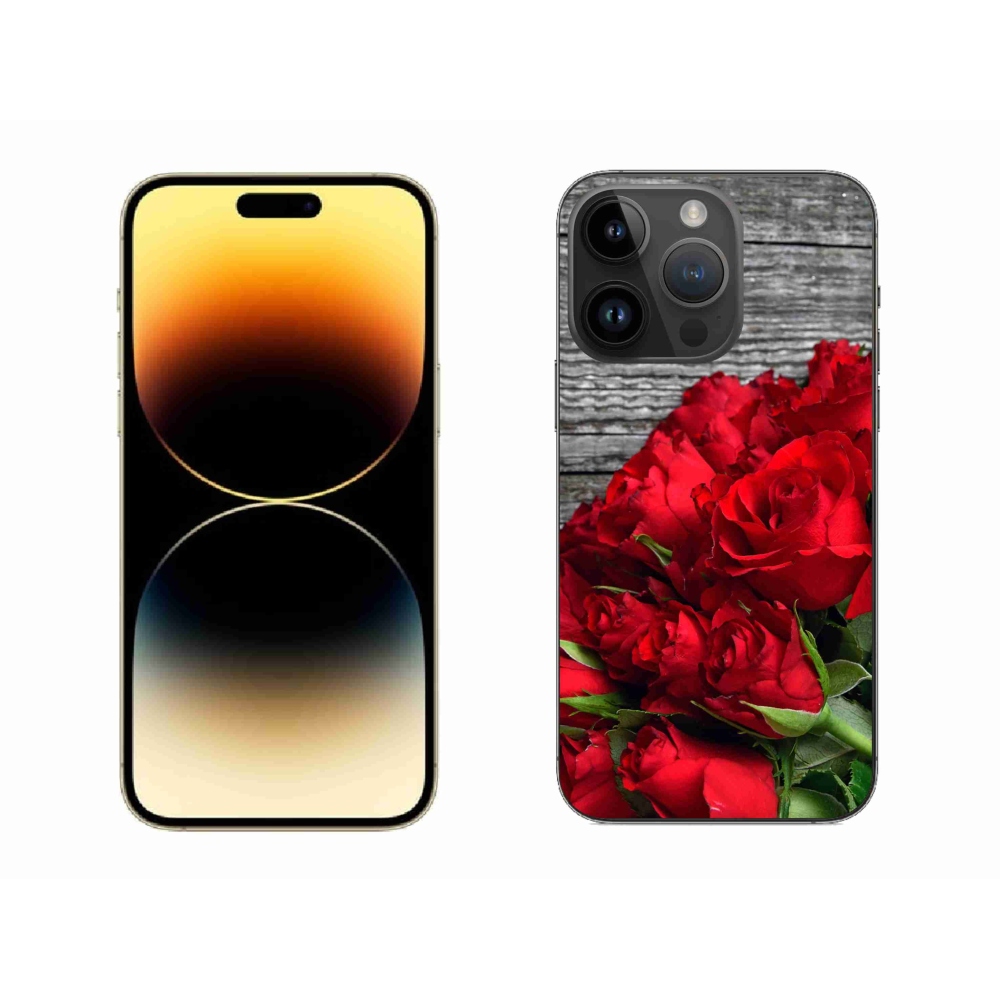 Gél borítás mmCase iPhone 14 Pro Max készülékhez - piros rózsa