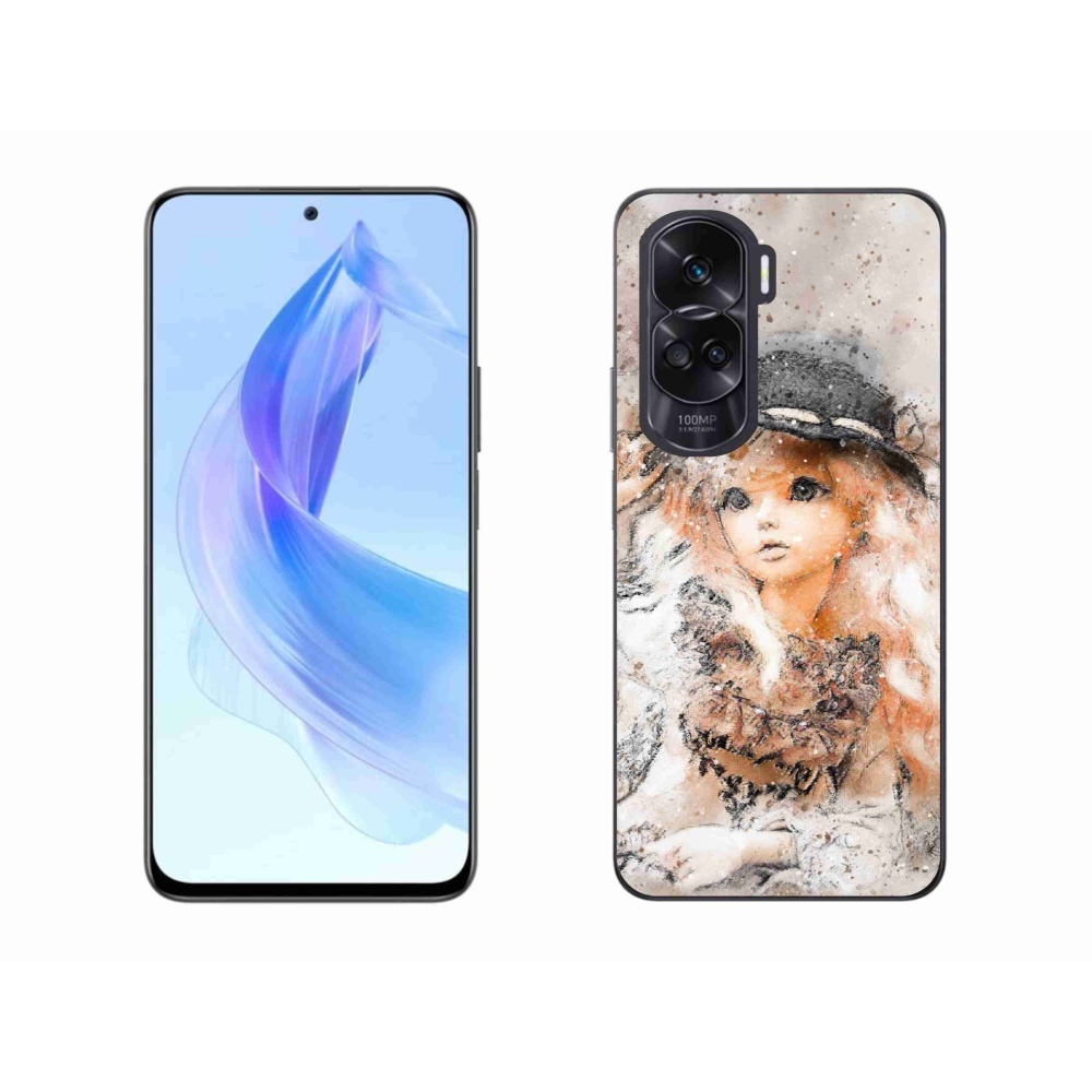 Zselés borítás mmCase a Honor 90 Lite-hoz - lány sapkával