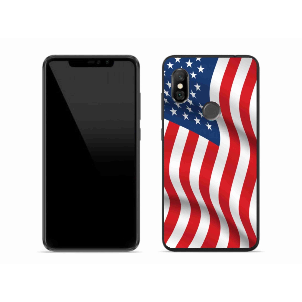 Gél borítás mmCase a Xiaomi Redmi Note 6 Pro számára - amerikai zászló