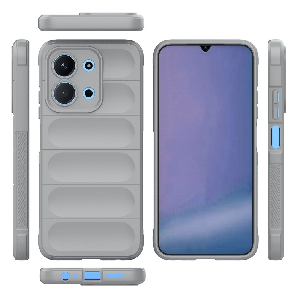 Rugg tartós zselés tok Xiaomi Redmi 15C 4G (171mm)/Poco C85 4G (171mm) - világosszürke