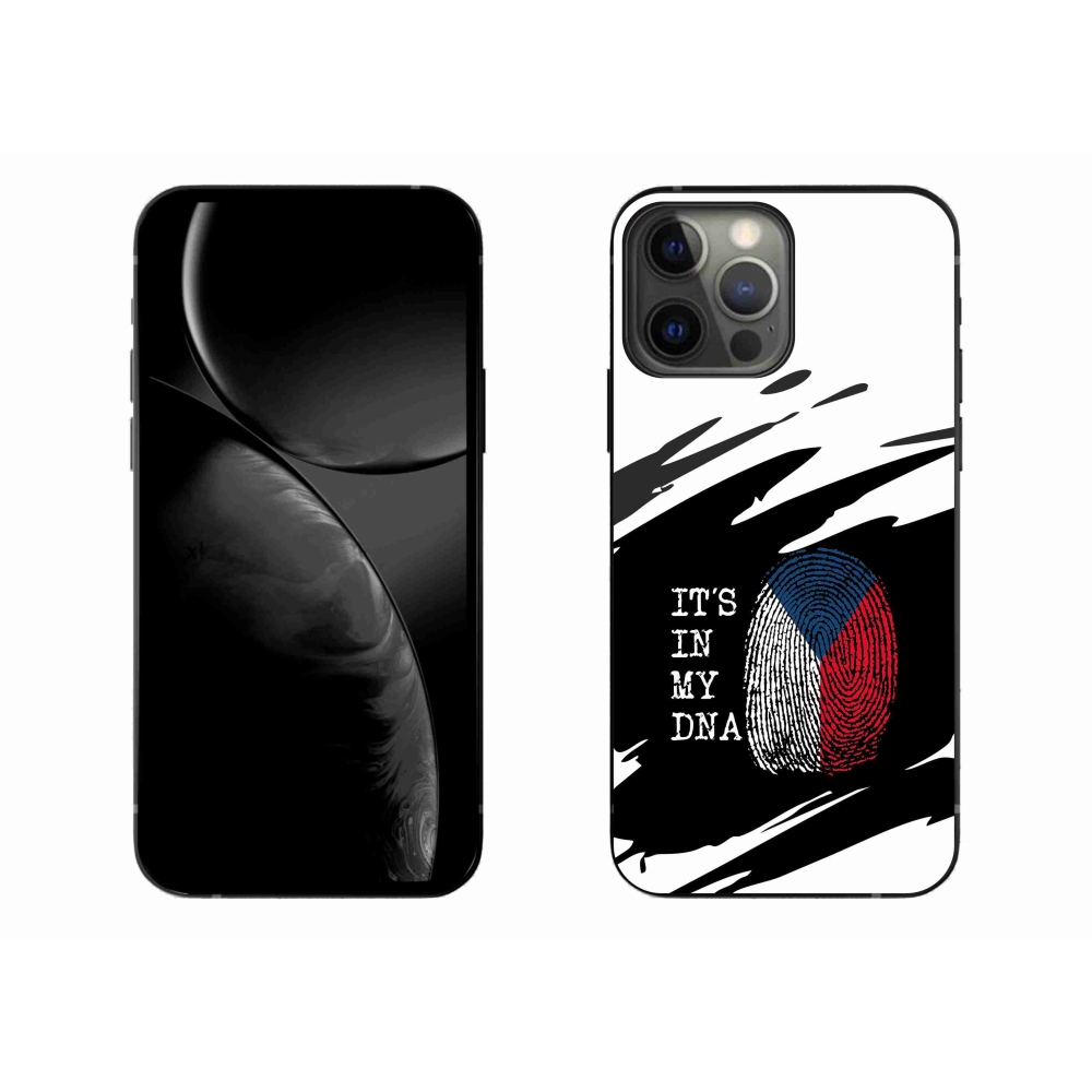 Zselés borítás mmCase iPhone 13 Pro Max 6.7 - zászlós ujjlenyomat fekete és fehér háttérrel