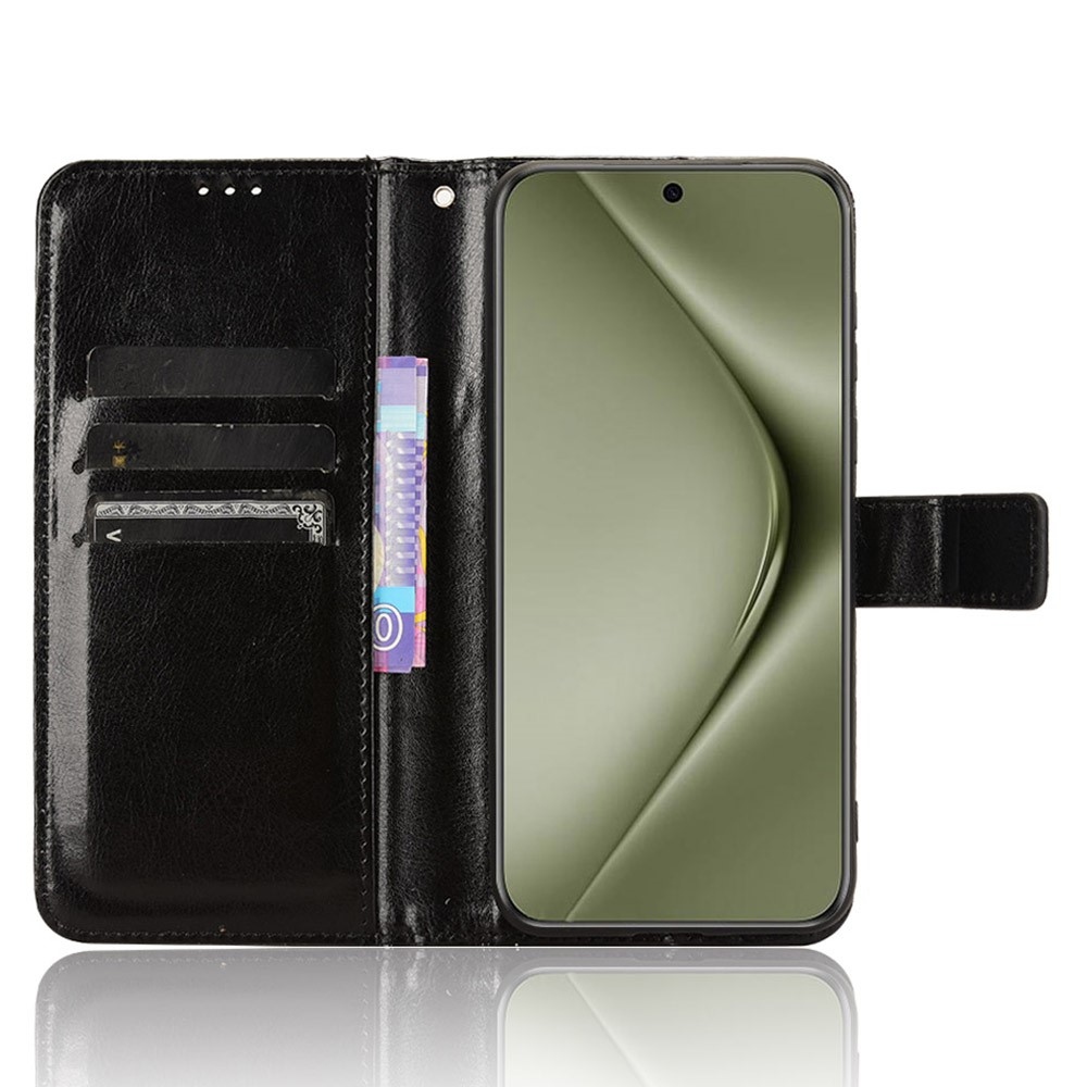 Őrült könyvtáska Huawei Pura 70 Pro-hoz - fekete