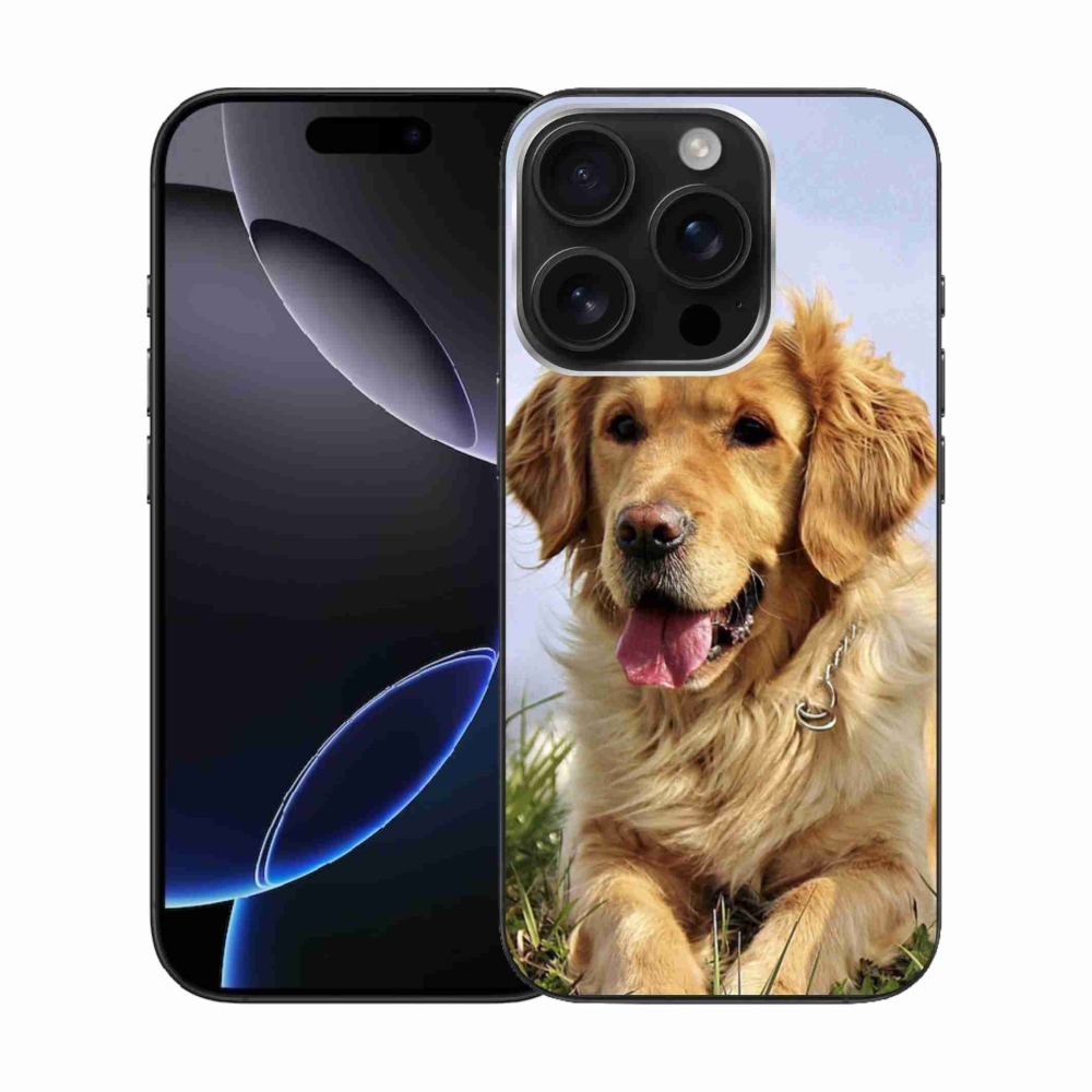 Gél tok mmCase iPhone 16 Pro készülékhez - arany retriever