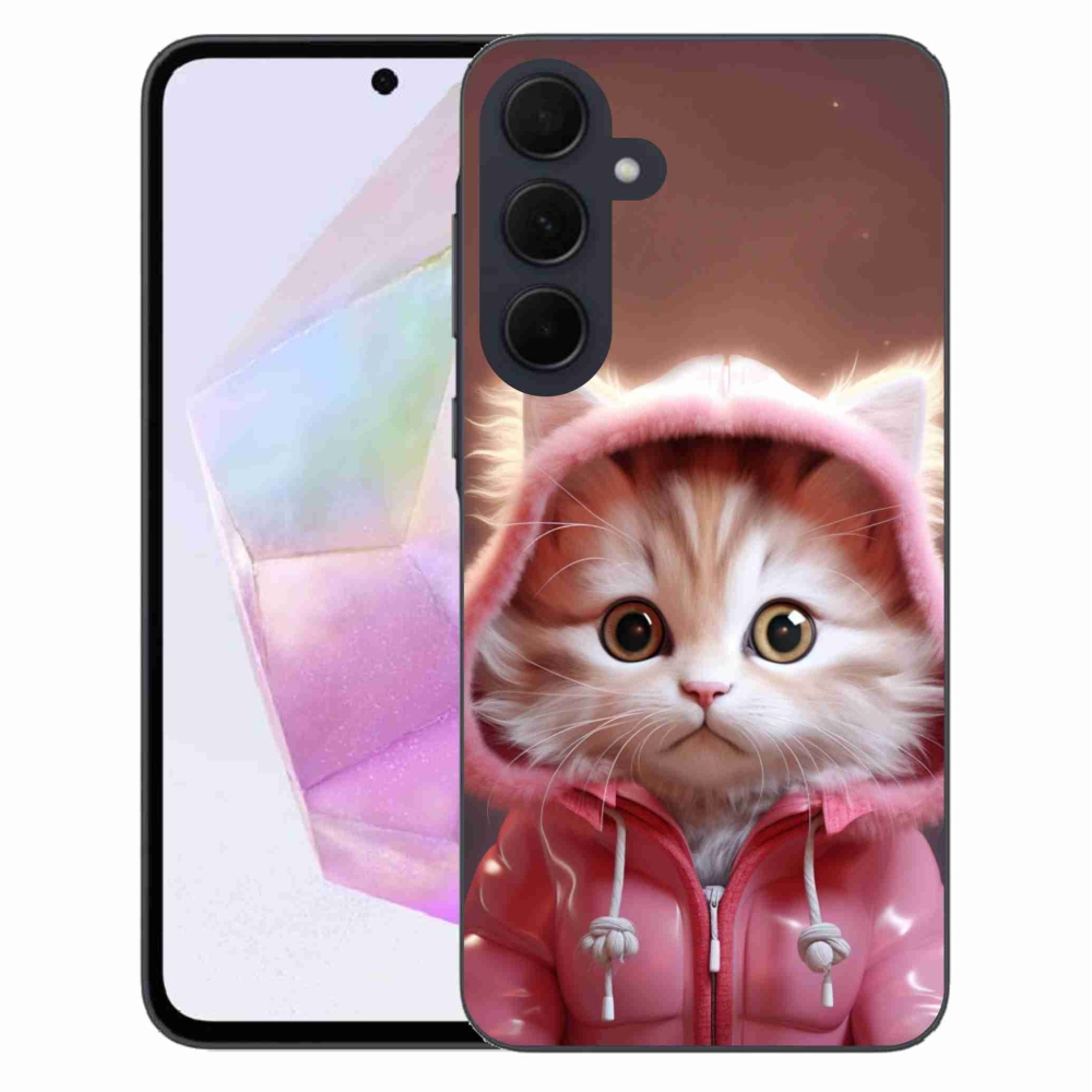 Gél borítás mmCase Samsung Galaxy A35 5G - aranyos cica 3