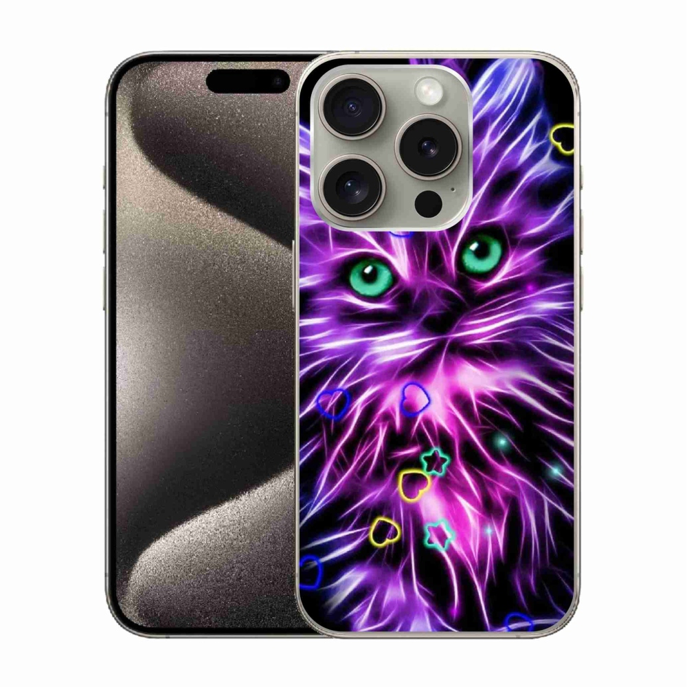 Zselés borítás mmCase iPhone 15 Pro készülékhez - absztrakt macska