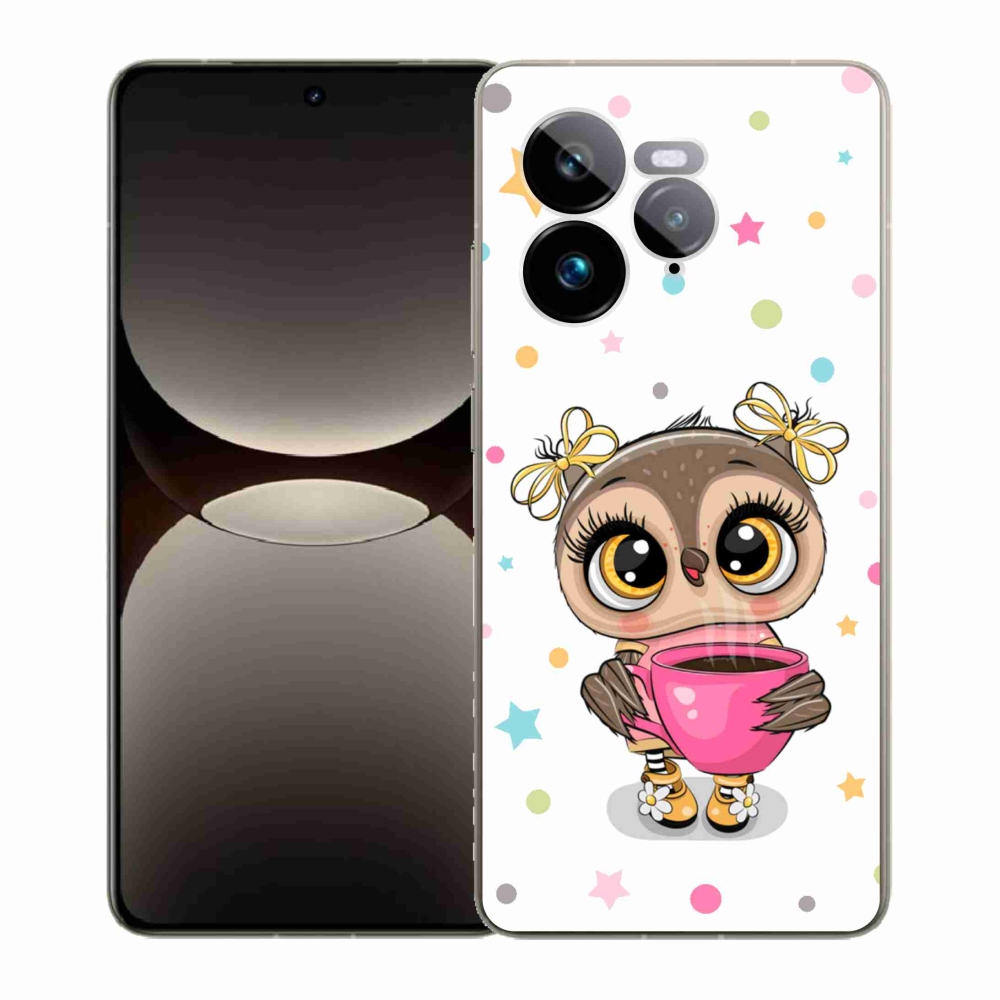 Gél borítás mmCase a Realme GT 7 Pro 5G számára - rajzfilm bagoly