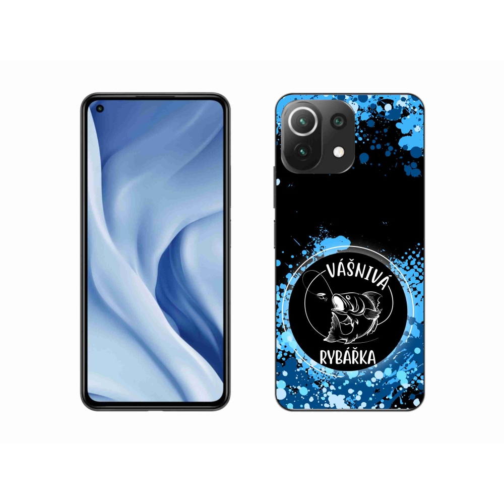 Gél borítás mmCase a Xiaomi Mi 11 Lite 4G/5G-hez - szenvedélyes halász fekete háttérrel