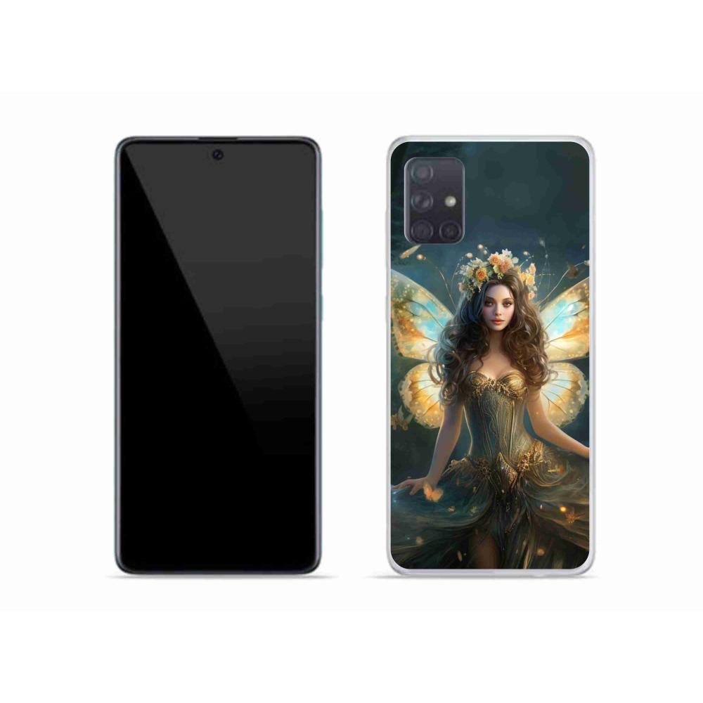 Gél borítás mmCase Samsung Galaxy A51 - pillangó nőhöz